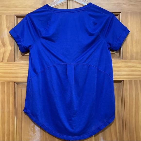 Athleta Vibrant Blue Burnout Athletic Top Size XS - Picture 3 of 5